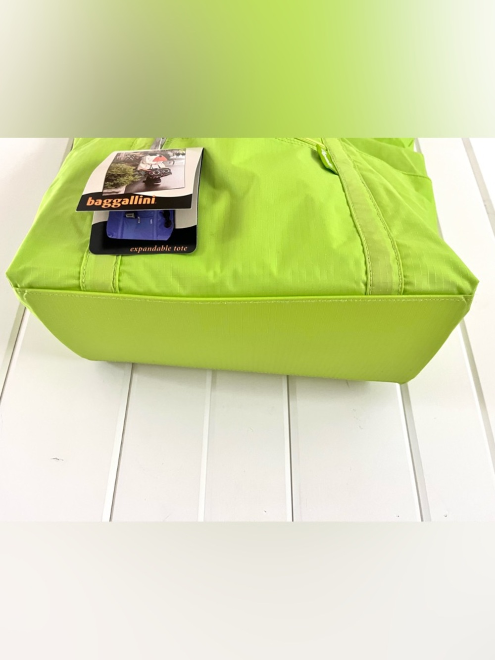 Baggallini (3) Packable Neon Lime Green Tote, Cosmetic Bag & Jewelry Bag, NWT - Picture 3 of 10